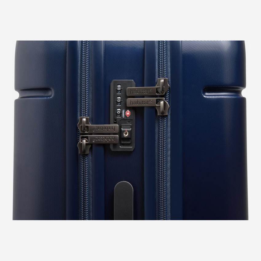 Grande valigia in policarbonato blu