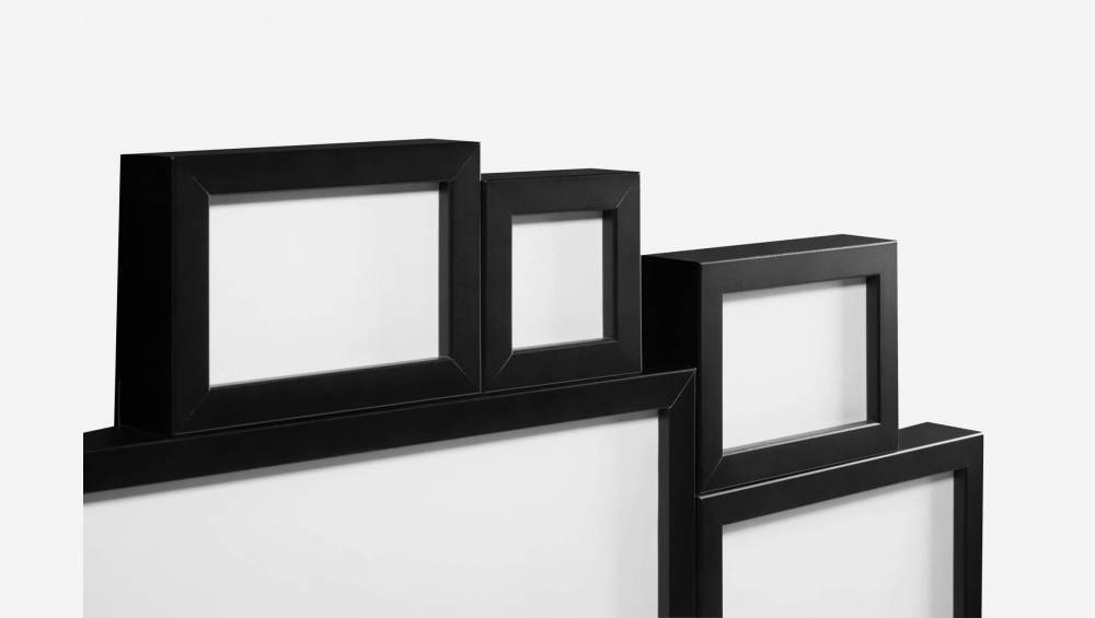 Marco multifotos para pared de madera - Negro