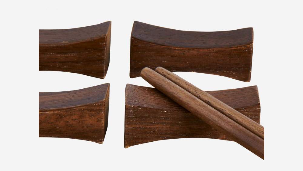 4er-Set Essstäbchen aus Akazienholz