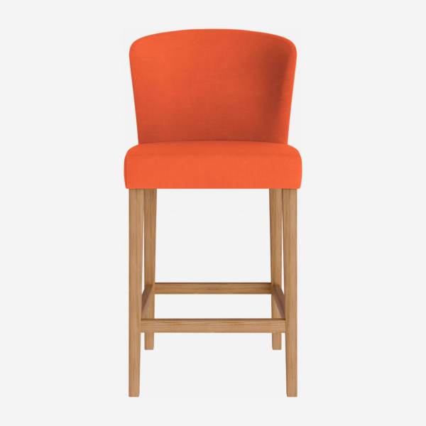 Cadeira média de bar em tecido - Cor de laranja