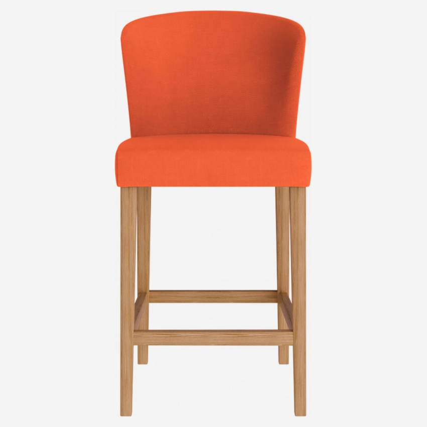 Chaise mi-haute de bar en tissu - Orange