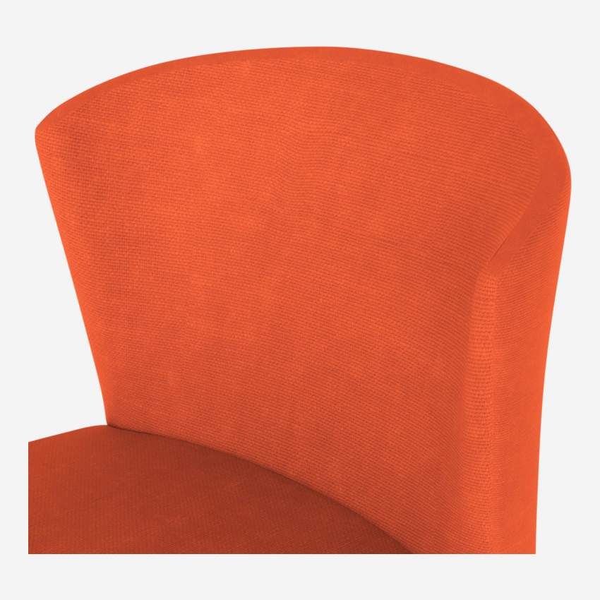Cadeira média de bar em tecido - Cor de laranja