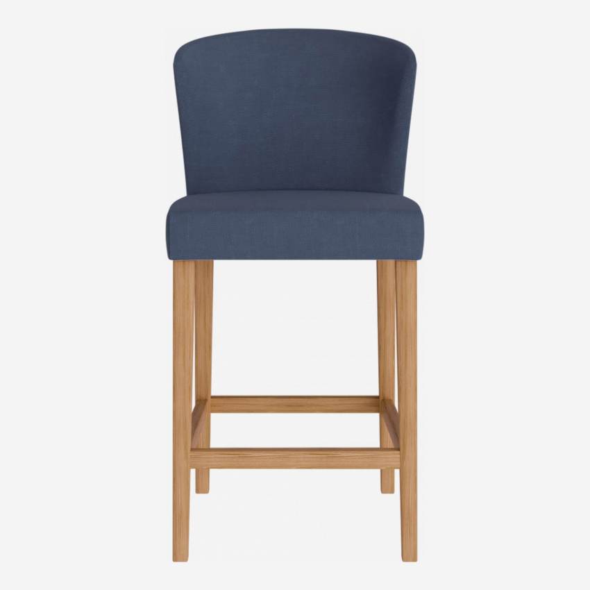 Cadeira média de bar em tecido - Azul
