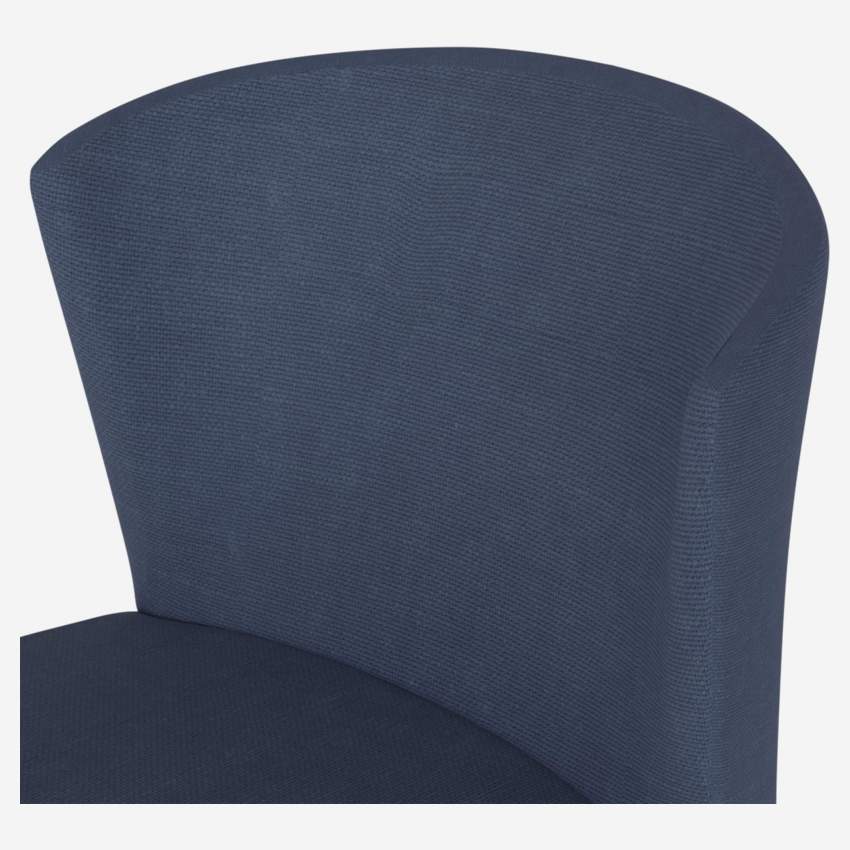 Cadeira média de bar em tecido - Azul
