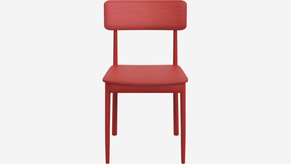 Chaise en hêtre - Rouge