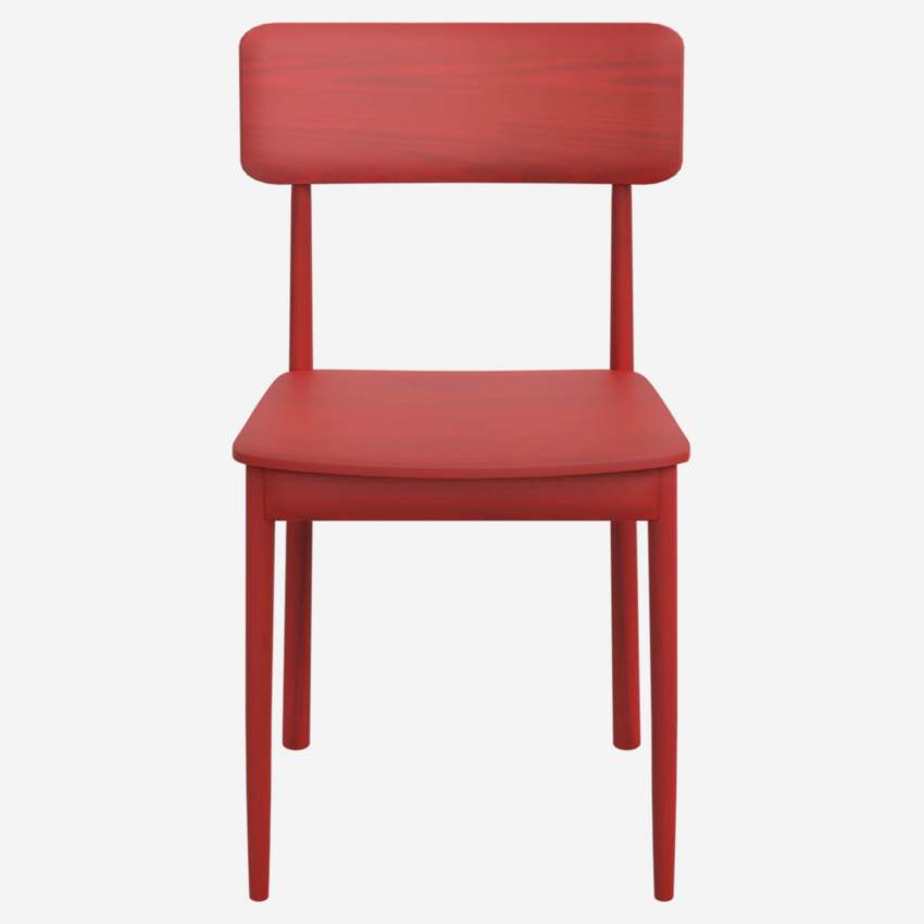Chaise en hêtre - Rouge