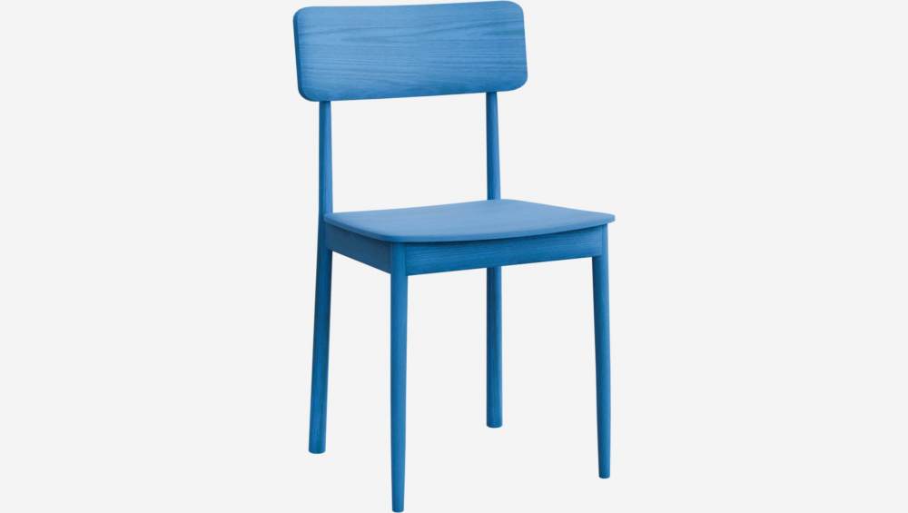 Stuhl aus Buche - Blau