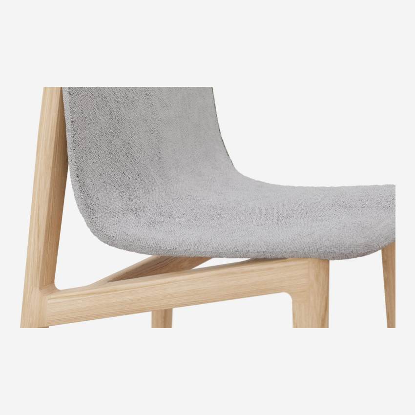 Stuhl aus Esche mit Stoffbezug - Grau - Design by Noé Duchaufour