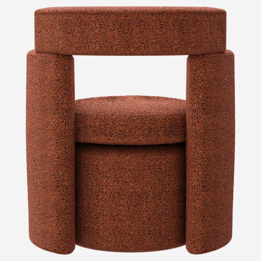 Sessel und Fußhocker aus Stoff - Rehbraun - Design by Anthony Guerrée