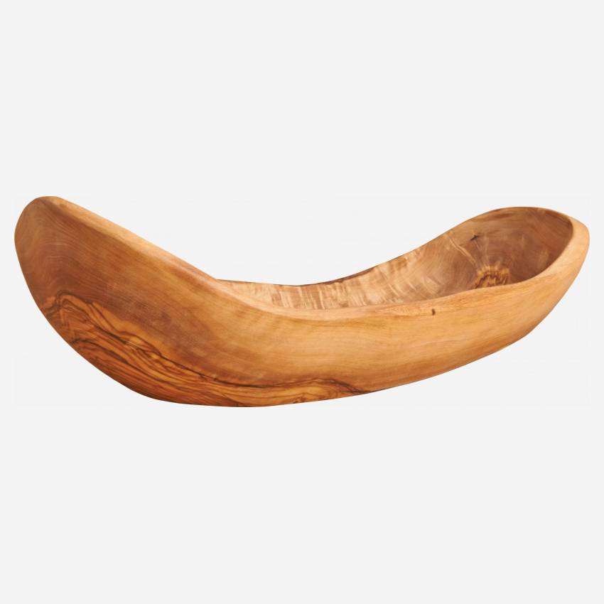 Prato p/ servir em madeira de oliveira - 27 cm