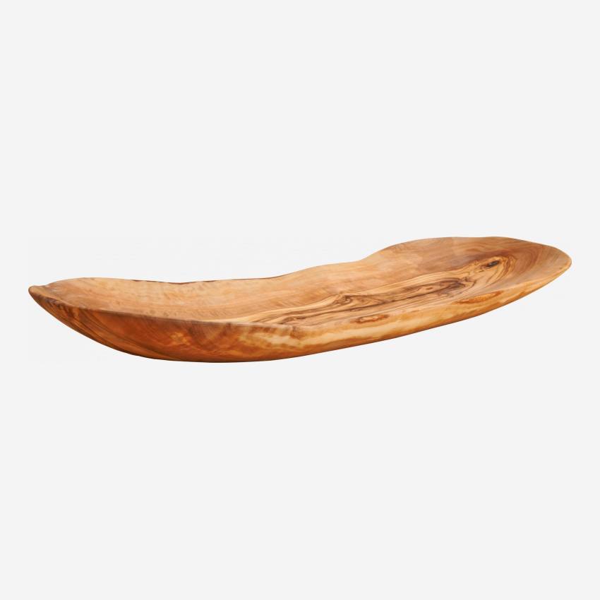 Prato p/ servir em madeira de oliveira - 28 cm