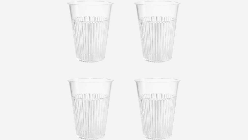 Set di 4 bicchieri trasparenti