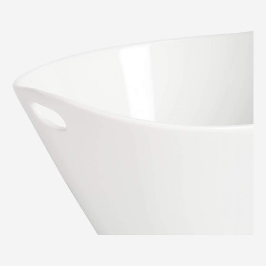 Nudelschale mit Essstäbchen aus Porzellan - 8 cm - Weiß