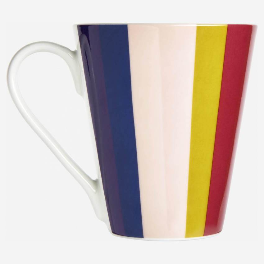 Set de 4 tazas altas de porcelana - Multicolor