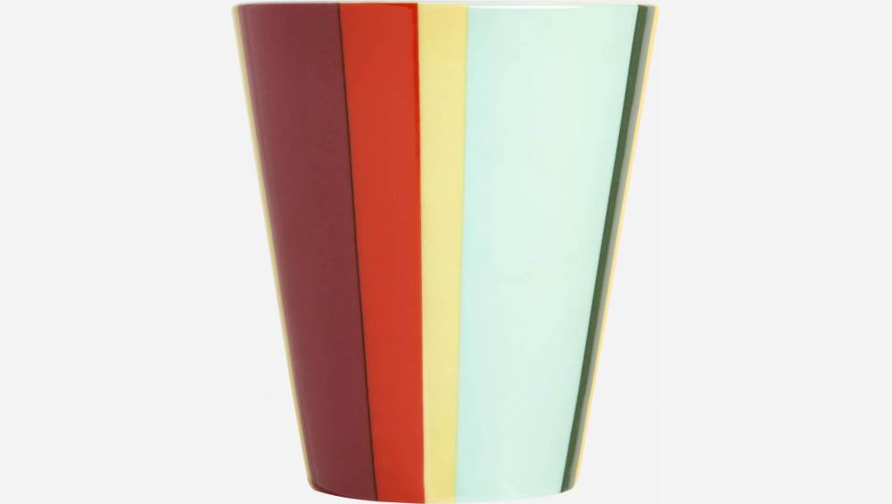 Set de 4 tazas altas de porcelana - Multicolor