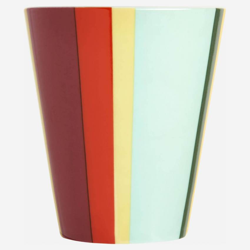 Lot de 4 mugs en porcelaine - Multicolore