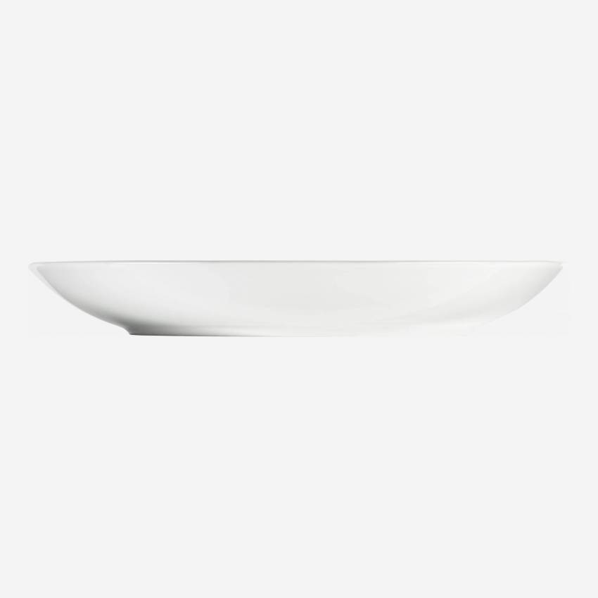4er-Set flache Teller aus Porzellan – 27 cm – Bunt