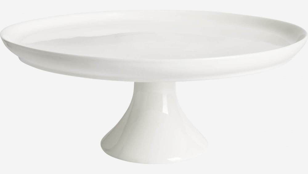 Expositor de bolos de porcelana - 27 cm - Branco