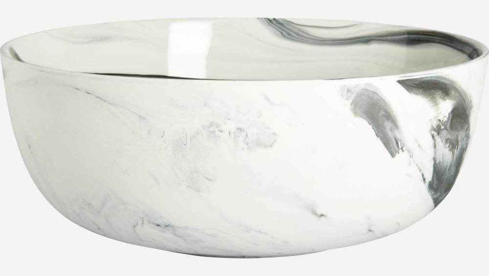 Saladeira de porcelana - 21,5 cm - Cinza