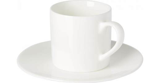 Lux - Tasse à Thé en Porcelaine avec soucoupe – Blanc - Habitat