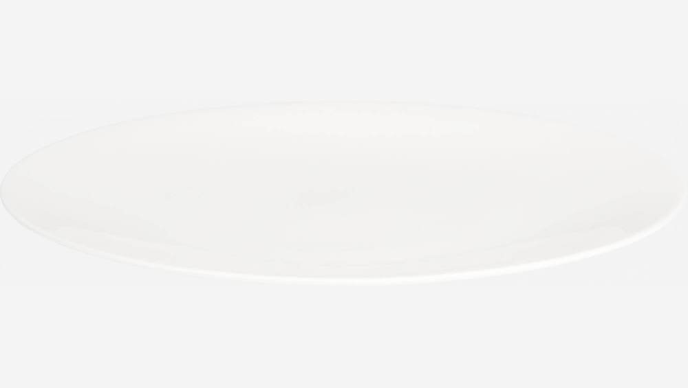 Piatto piano in porcellana - Bianco - 27cm