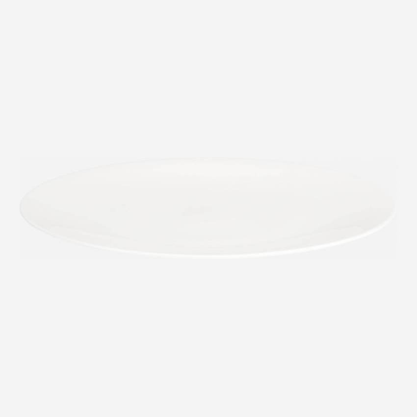 Piatto piano in porcellana - Bianco - 27cm