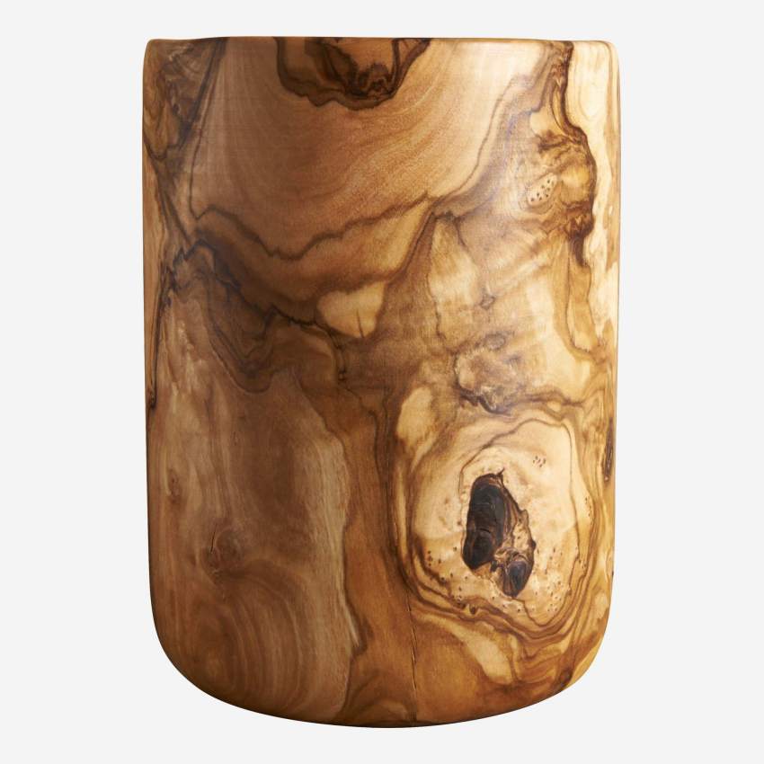 Pot à couverts en bois d'olivier