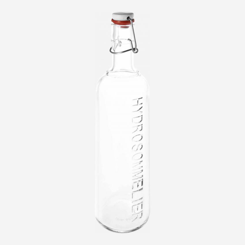 Botella con tapón a presión 8,5cm de vidrio