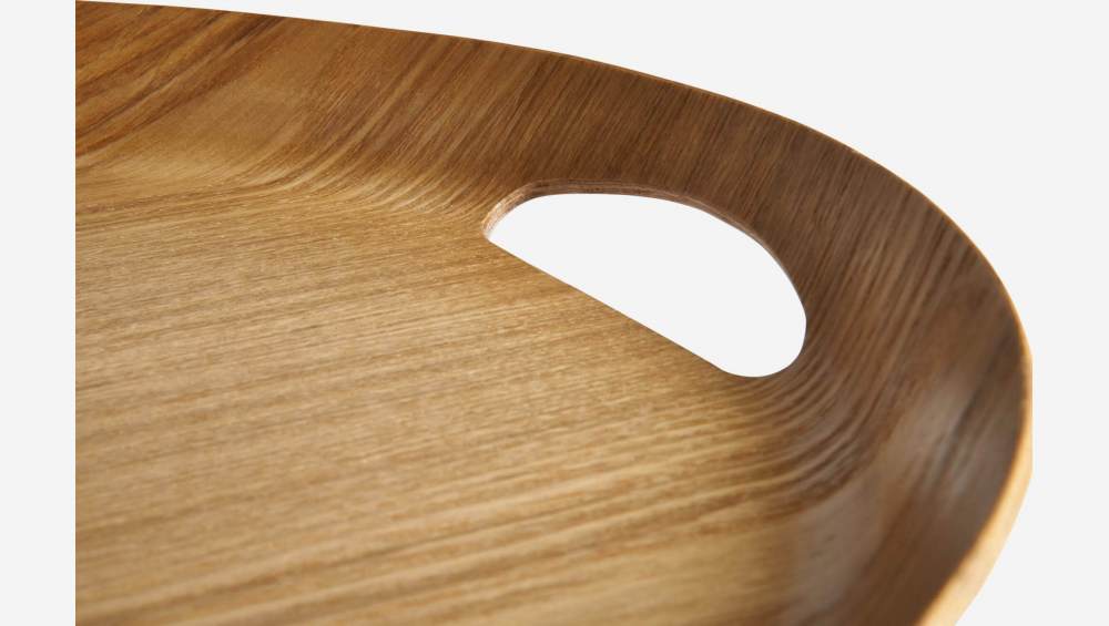 Bandeja oval de madeira - 46 cm