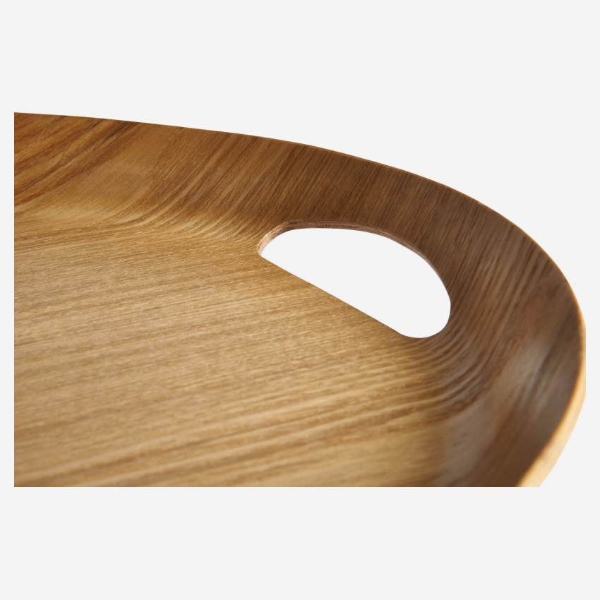 Ovales Tablett, 46 cm, aus Holz 
