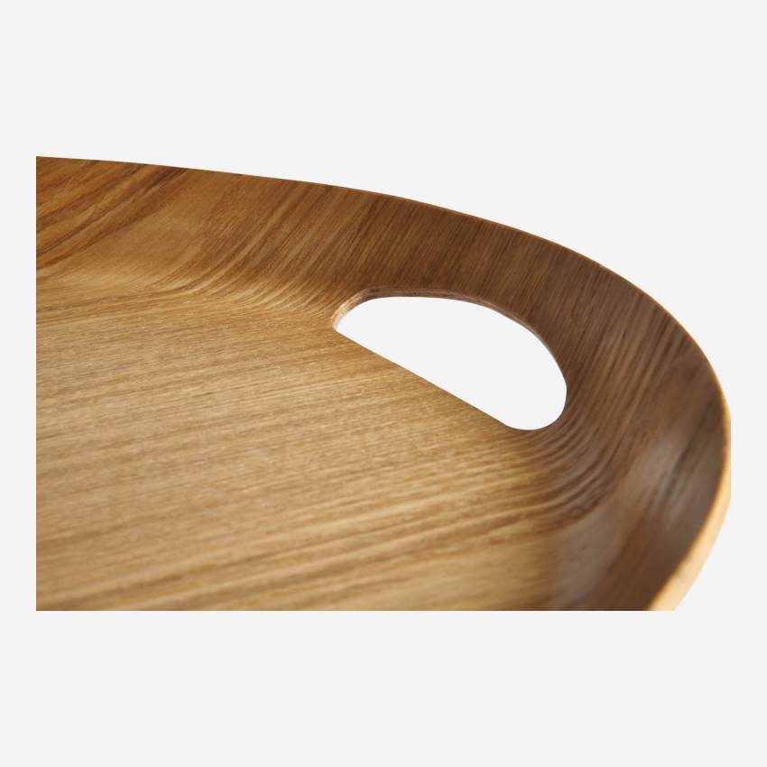 Ovales Tablett, 46 cm, aus Holz 