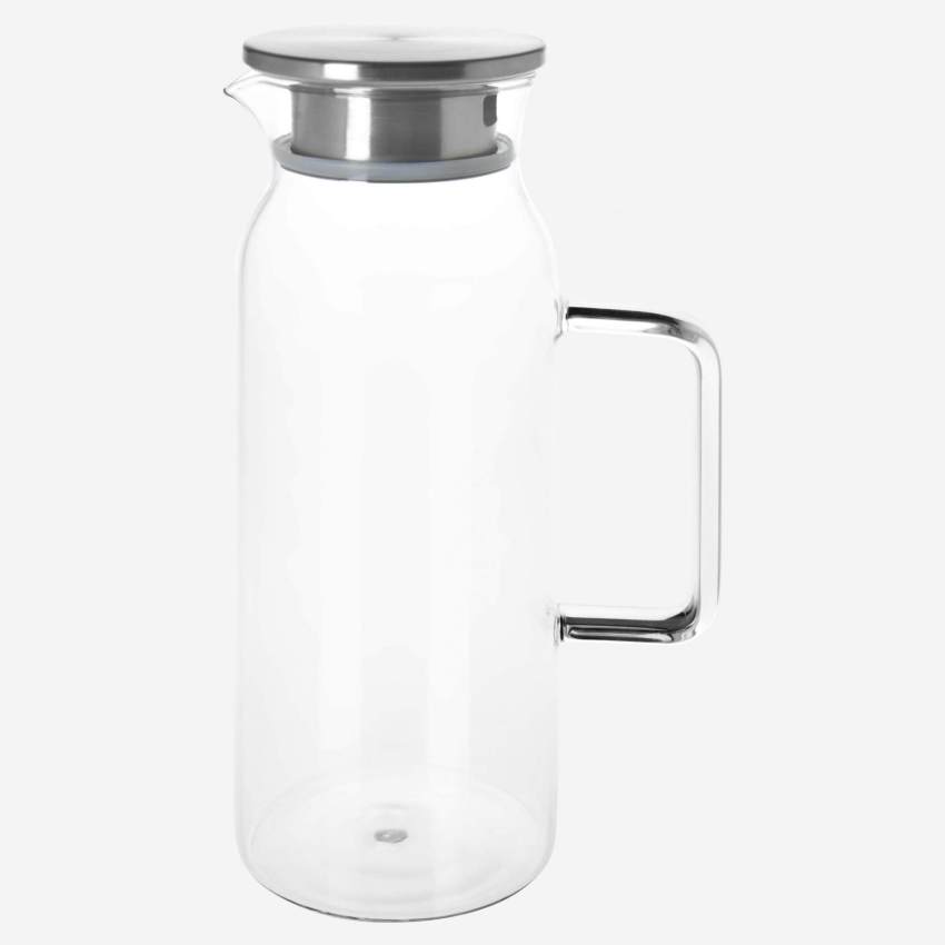 Carafe en verre avec couvercle