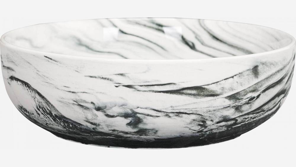 Plato para sopa 14cm de porcelana gris