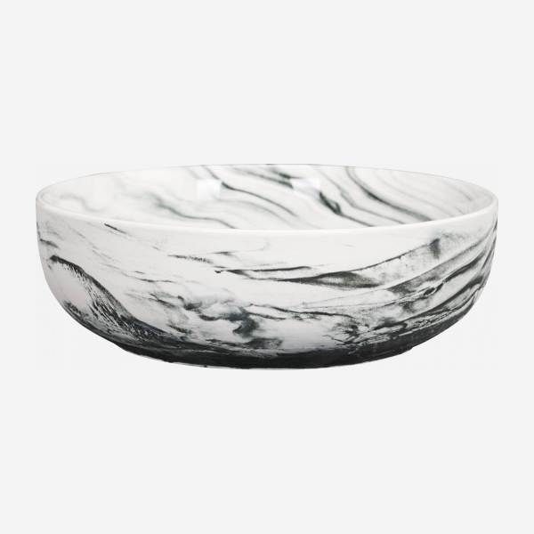 Plato para sopa 14cm de porcelana gris