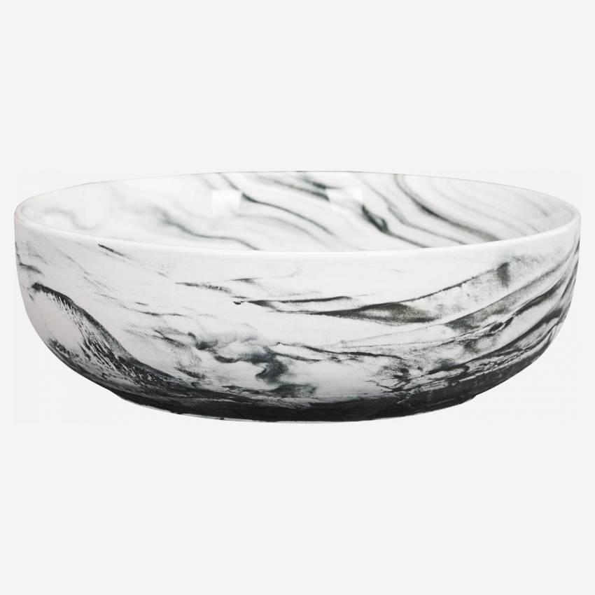 Prato de sopa de porcelana - 14 cm - Cinzento 