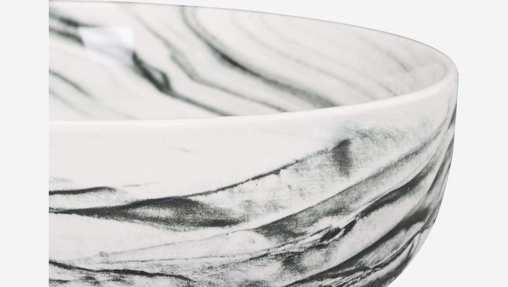 Prato de sopa de porcelana - 14 cm - Cinzento 