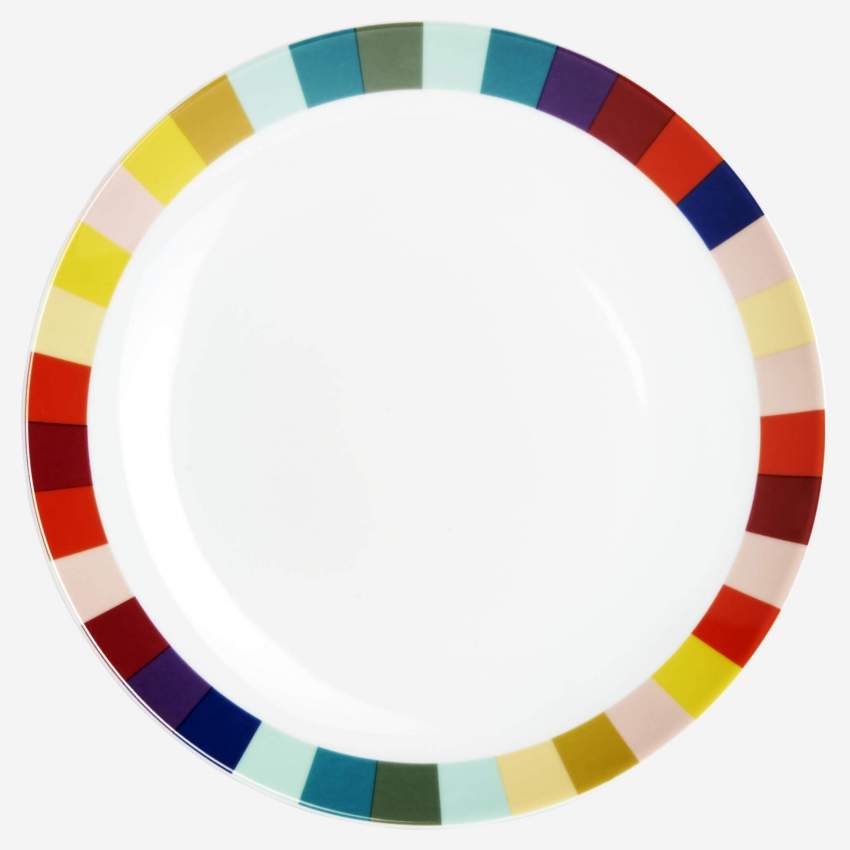 Set van 4 dessertborden van porselein – 20,5 cm – Meerkleurig