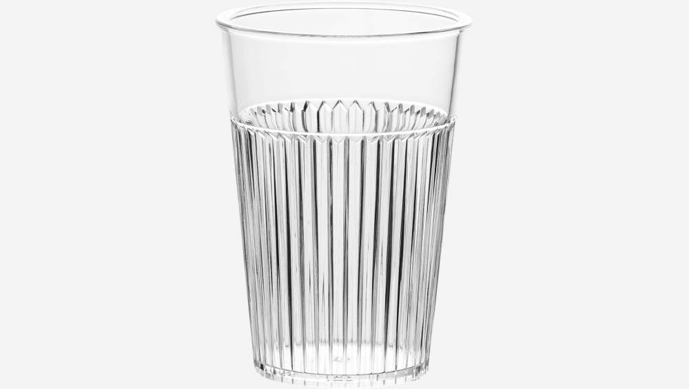 Lote de 4 copos em acrílico - 23 cm - Transparente