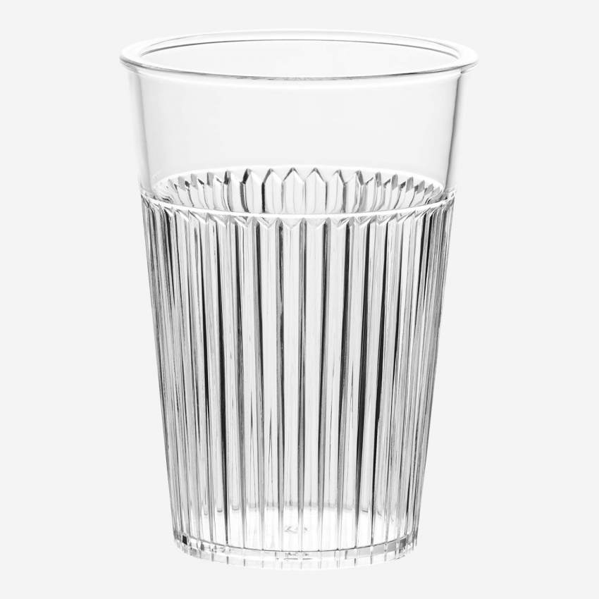 Lote de 4 copos em acrílico - 23 cm - Transparente