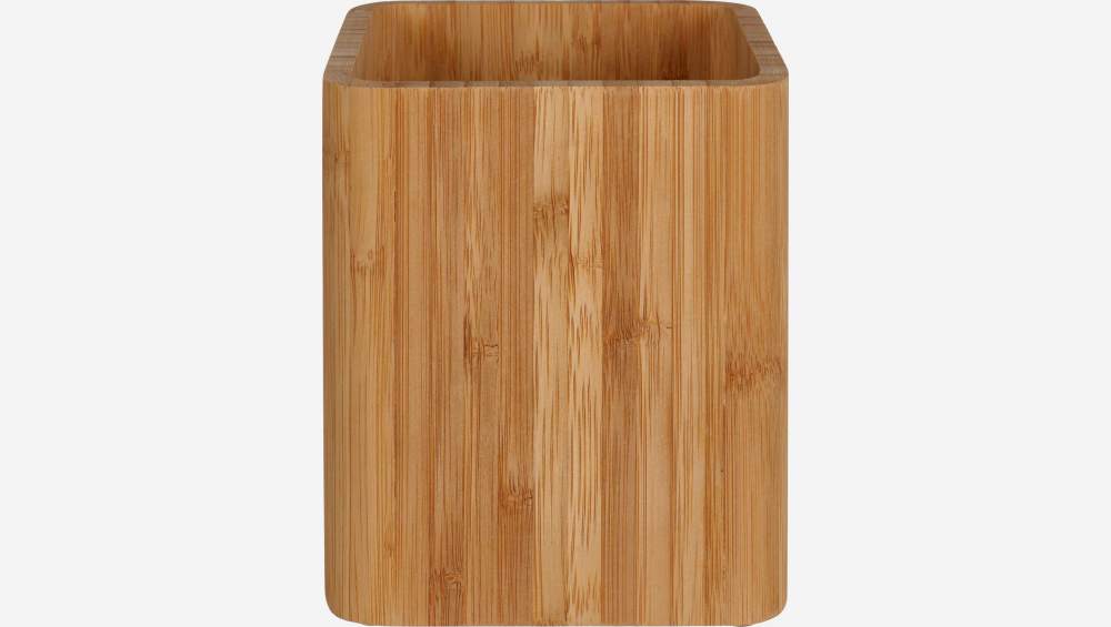 Pote porta-utensílios de bambu