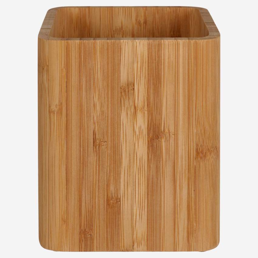 Pote porta-utensílios de bambu