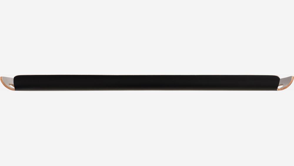 Rechthoekig dienblad van hout - 50 x 20 cm - Zwart