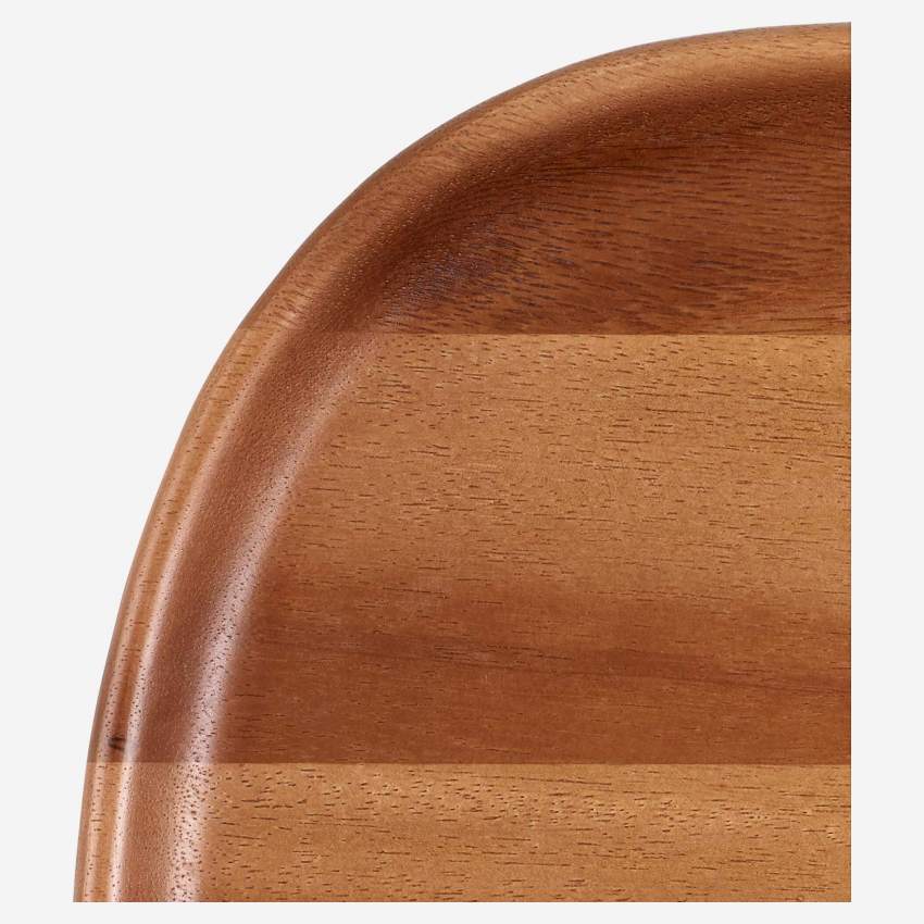 Prato de apresentação em madeira de acácia - 40 cm