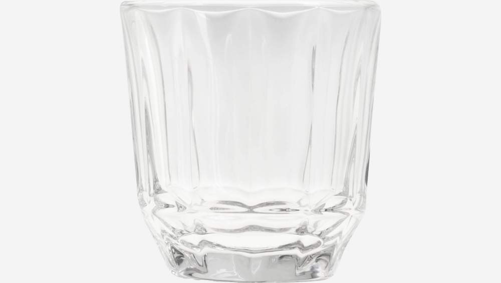 Copo de vidro transparente