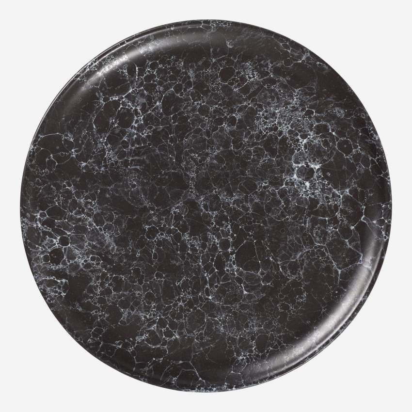 Plat bord aardewerk - 28 cm - Zwart