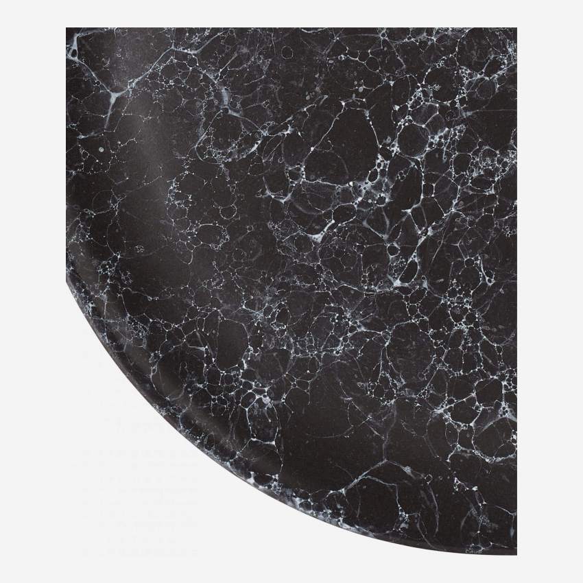 Plat bord aardewerk - 28 cm - Zwart