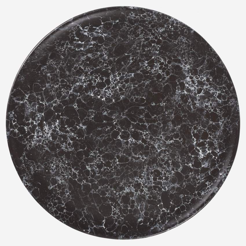 Präsentierteller 34 cm aus Sandstein, schwarz