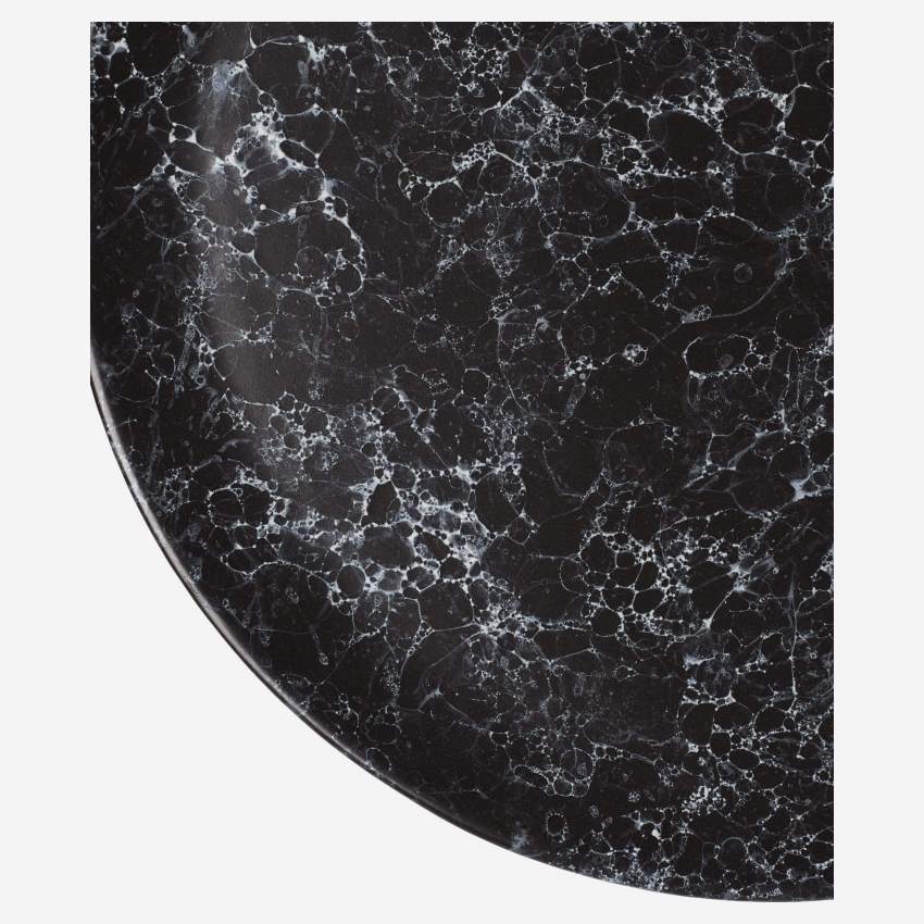 Präsentierteller 34 cm aus Sandstein, schwarz