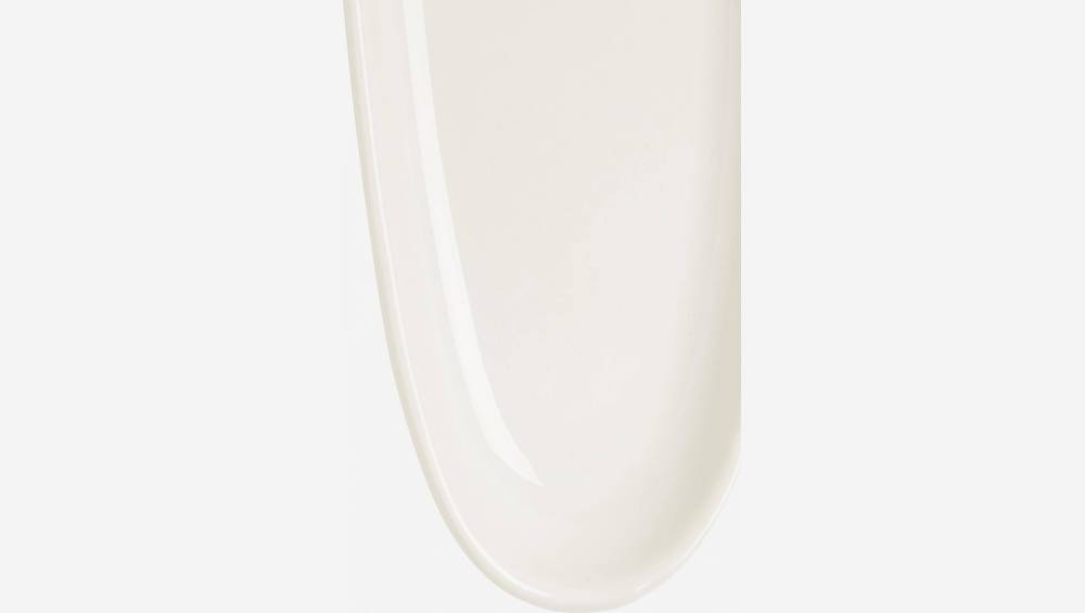 Prato de porcelana oblongo - 34 cm - Branco