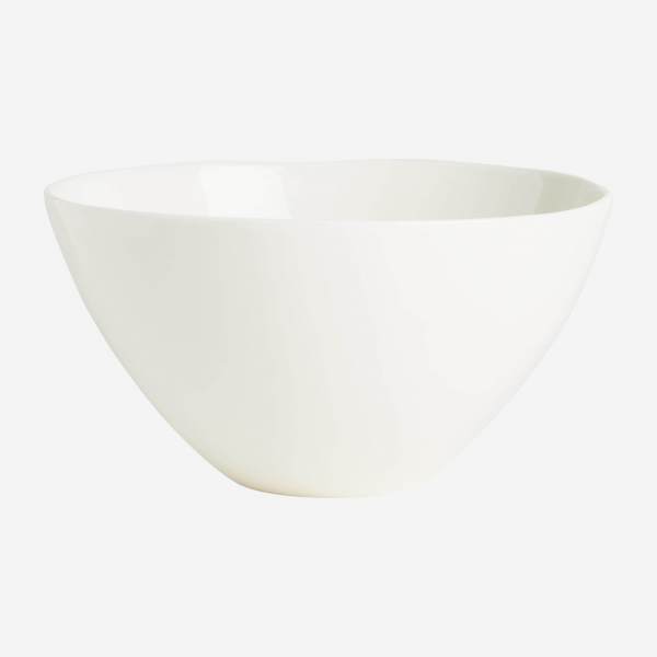 Saladeira de porcelana - 20 cm - Branco